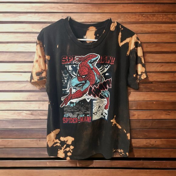 Bleeched Spiderman Throwback Tee - Picture 1 of 2